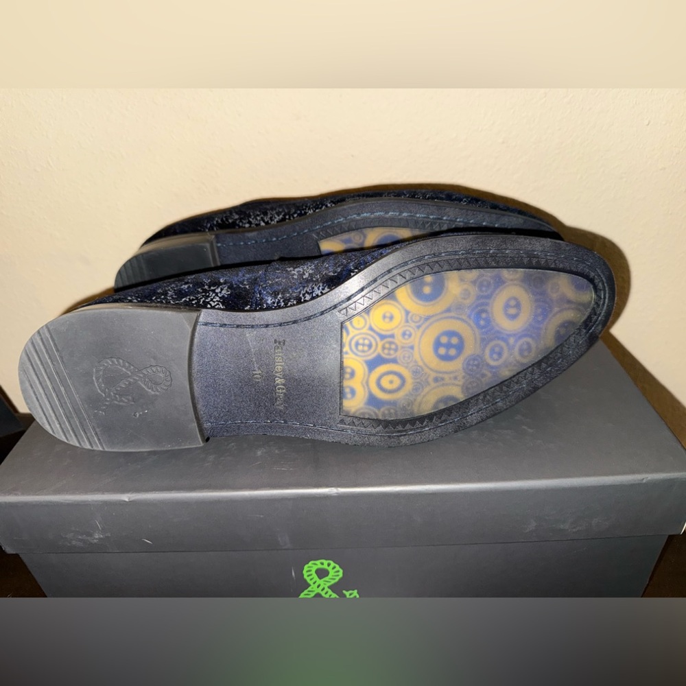 Paisley & Gray Men's Blue Loafers tux party dress shoes - Picture 5 of 6